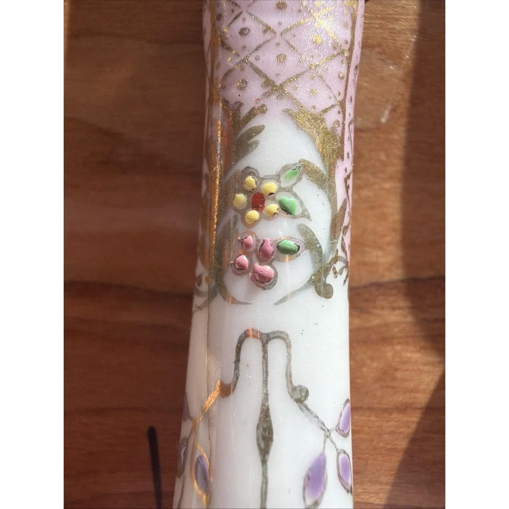 Vintage A.E. Lewis & Co. Sheffield Porcelain Handle Carving Knife Fork Set Boxed